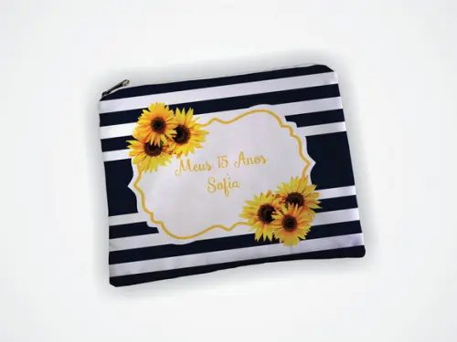 Necessaire Personalizada 15 Anos Girassol
