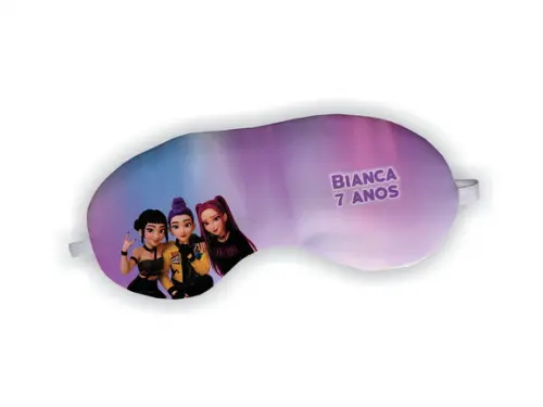 Lembrancinha Mascara Dormir Personalizada Guerreiras K-pop