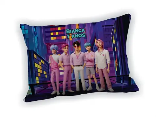 Lembrancinha Mini Almofada 18x28cm Guerreiras do K-pop