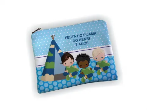 Necessaire 19x13cm Personalizado Festa do Pijama Meninos