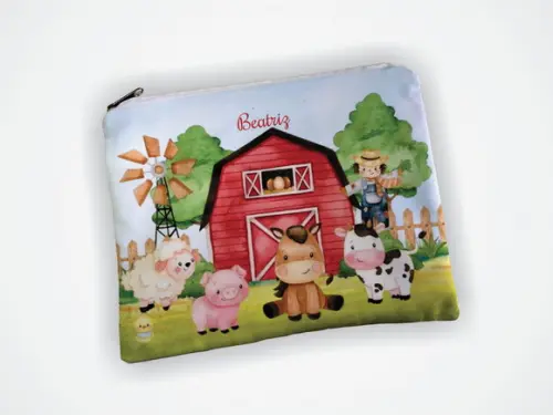 Necessaire Personalizada 19x13cm Fazendinha