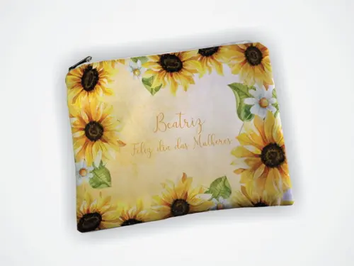Necessaire Personalizada Girassol 19x13cm