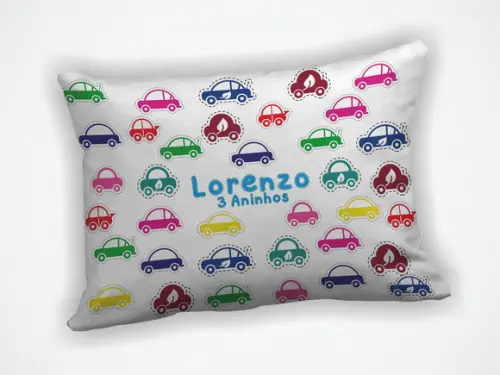 Almofada 18x28cm Personalizada Carrinhos