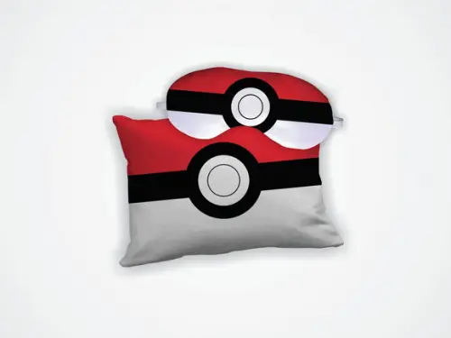 Kit Almofada 18x28cm + Mascara de Dormir Pokemon
