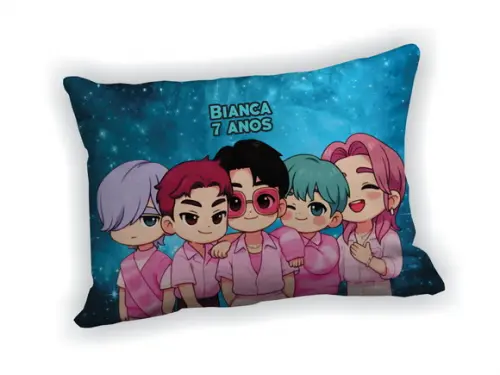 Lembrancinha Mini Almofada 18x28cm Guerreiras do K-pop