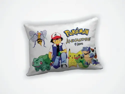 Lembrança Almofada 18x28cm Personalizada Pokemon