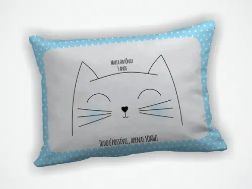 Almofada 18x28cm Personalizada Gatinho