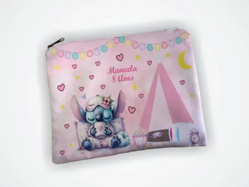 Lembrancinha Necessaire 19x13cm Festa Pijama Stitch