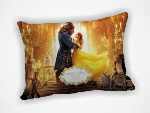 Almofada 18x28cm Personalizada Bela e a Fera