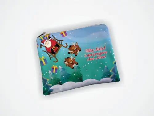 Necessaire 19x13cm Personalizada Natal