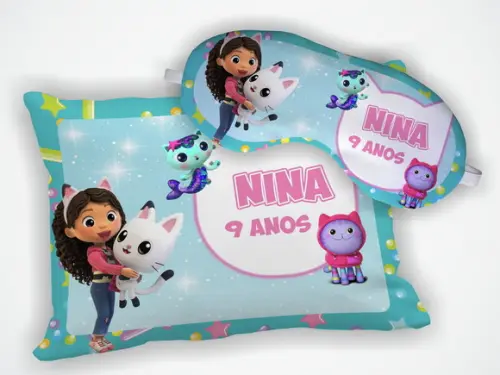 Kit Almofada 18x28cm+ Mascara de Dormir Gabby