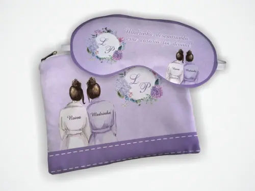 Kit Necessaire + Mascara Madrinha Lilás