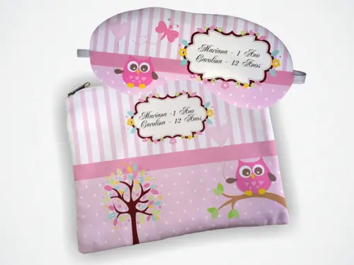 Kit Necessaire + Mascara Aniversario Coruja