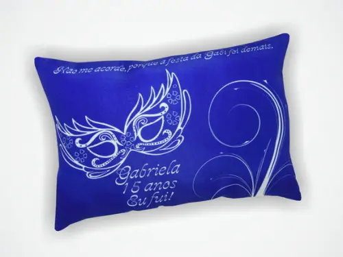 Almofada 18x28cm Personalizada Baile de Mascara