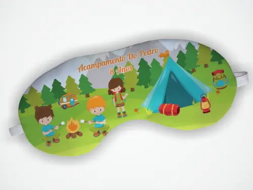 Mascara de Dormir Personalizada Acampamento