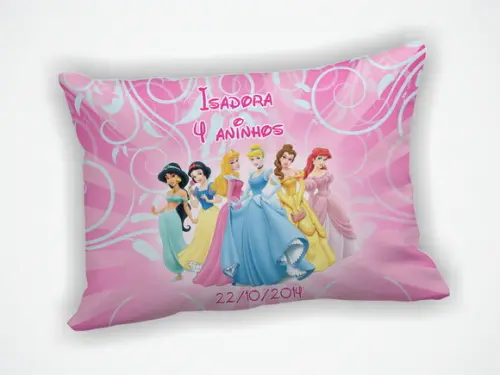 Lembrancinha Mini Almofada 18x28cm Personalizada Princesas