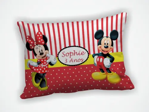 Almofada 18x28cm Personalizada Mickey e Minnie