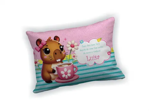 Almofada 18x28cm Personalizada Capivara