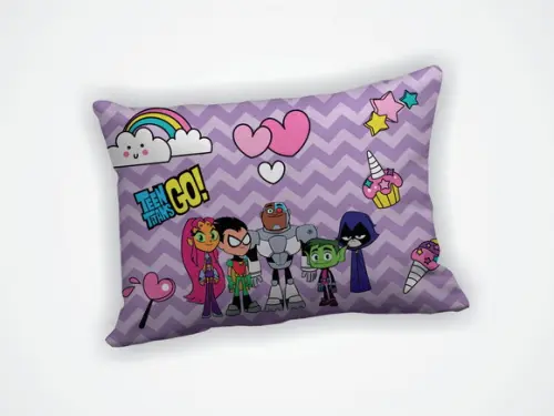 Lembrancinha Mini Almofada 18x28cm Jovens Titãs