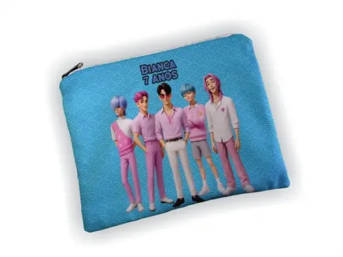 Lembrancinha Necessaire 19x13cm Festa Guerreiras K-pop