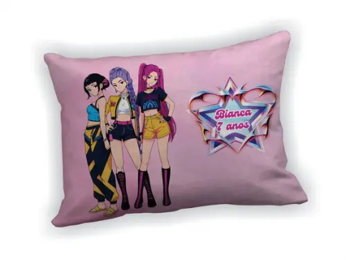 Lembrancinha Mini Almofada 18x28cm Guerreiras do K-pop