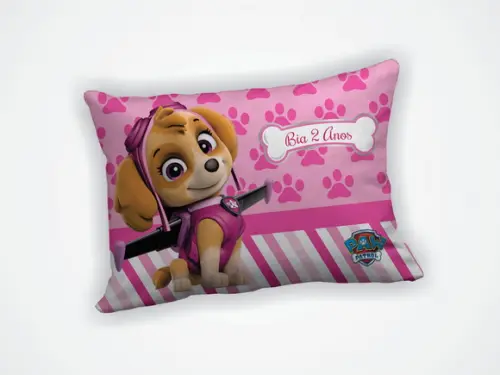 Lembrancinha Mini Almofada 18x28cm Patrulha Canina