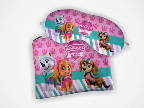 Kit Lembrancinha Necessaire + Mascara Patrulha Canina