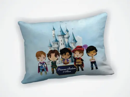Lembrancinha Mini Almofada 18x28cm Personalizada Príncipes