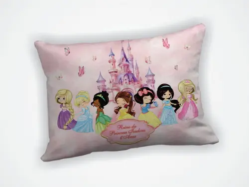Lembrancinha Mini Almofada 18x28cm Personalizada Princesas