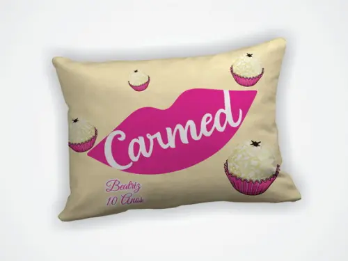 Mini Almofada 18x28cm Personalizada Carmed Fini