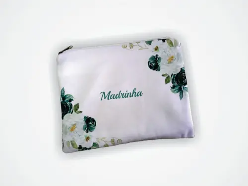 Necessaire 19x13cm Madrinha Floral Verde
