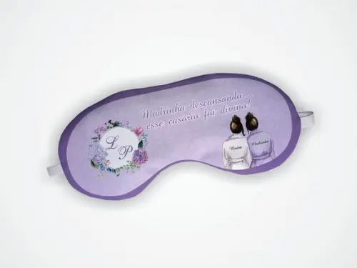 Máscara de Dormir Madrinha Casamento Lilás