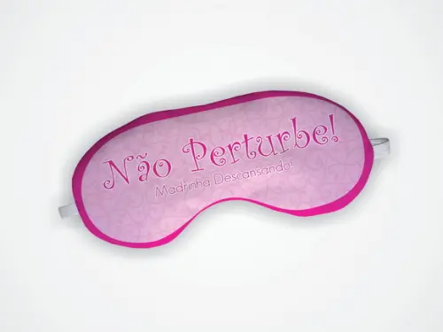 Máscara de Dormir Madrinha Casamento Rosa