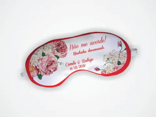 Máscara de Dormir Madrinha Casamento Vermelho