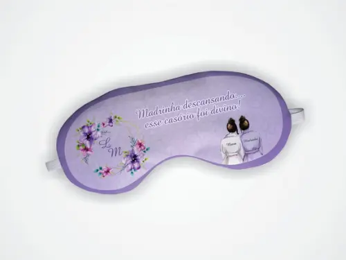 Máscara de Dormir Madrinha Casamento Lilás