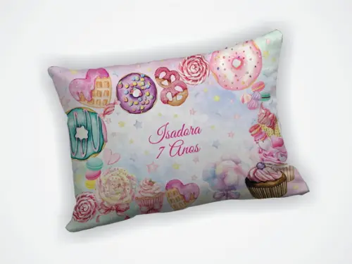 Almofada 18x28cm Personalizada Doces