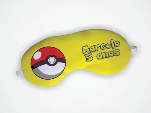 Lembrancinha Mascara de Dormir Pokemon