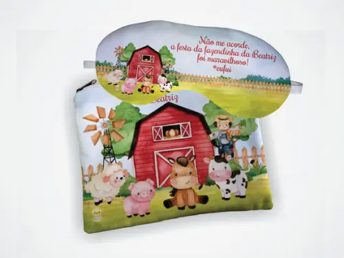 Kit Personalizado Necessaire + Mascara Fazendinha