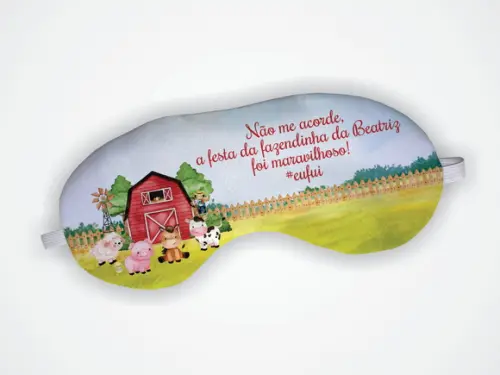 Mascara Dormir Personalizada Fazendinha