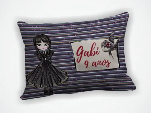 Almofada 18x28cm Personalizada Wandinha