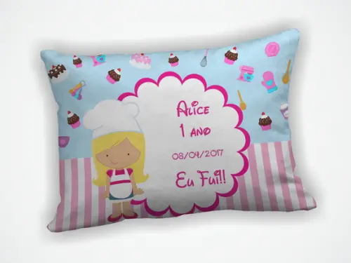 Almofada 18x28cm Personalizada Confeiteira