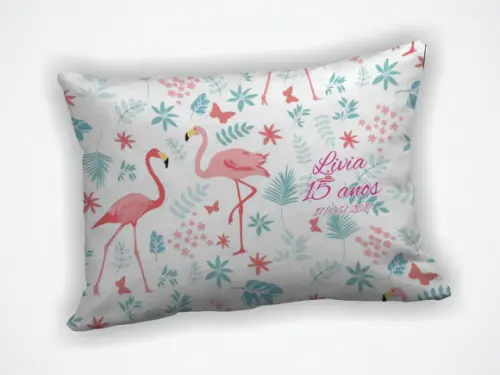 Almofada 18x28cm Personalizada Flamingo
