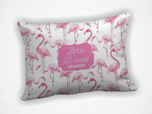 Almofada 18x28cm Personalizada Flamingo
