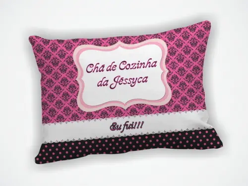 Almofada 18x28cm Personalizada Chá de Lingerie