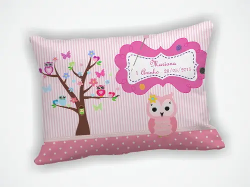 Almofada 18x28cm Personalizada Coruja