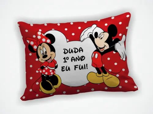 Almofada 18x28cm Personalizada Mickey e Minnie