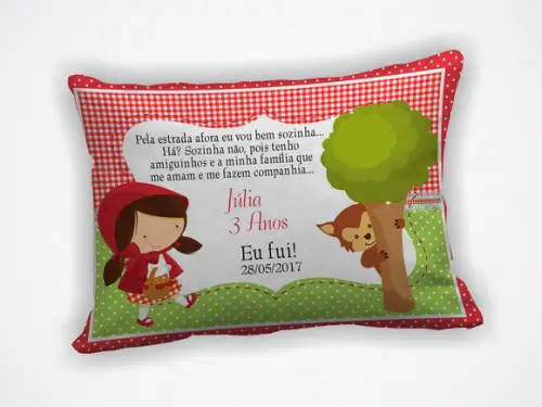 Almofada 18x28cm Personalizada Chapeuzinho Vermelho
