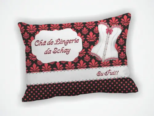 Almofada 18x28cm Personalizada Chá de Lingerie