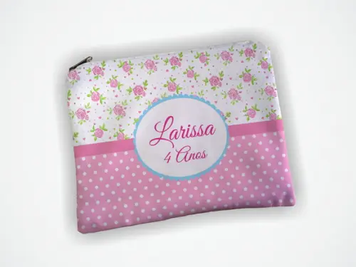 Necessaire Floral Rosa