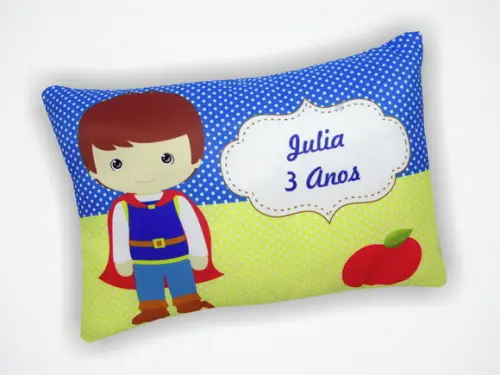 Almofada 18x28cm Personalizada Príncipe Branca Neve